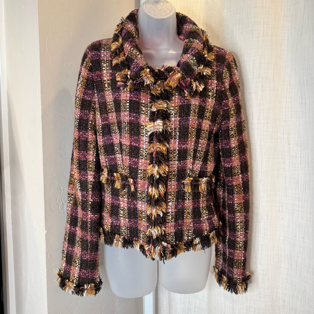 Walter | Cropped Blazer | Chocolate/Pink/Cocoa/White | 8